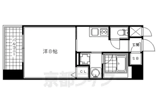 ジョイシティ二条城前【3階】の間取り