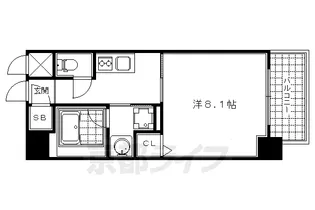 ジョイシティ二条城前【3階】の間取り