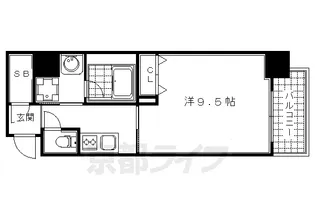 ジョイシティ二条城前【12階】の間取り