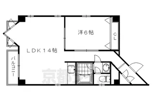 ディ・ピュイ亀屋ビル【4階号室】の間取り