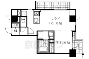 京都府京都市中京区堀川通姉小路下ル姉東堀川町【マンション】の間取り