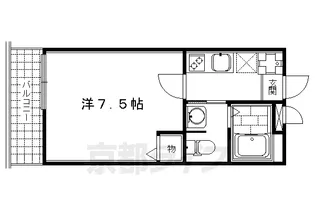 フラッティ堀川高辻【405号室】の間取り