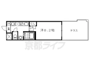 京都府京都市中京区薬屋町【マンション】の間取り