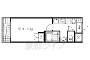 京都府京都市中京区薬屋町【マンション】の間取り