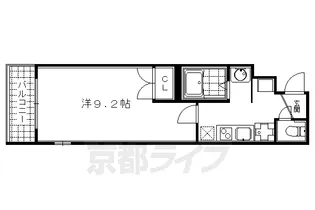 エスポワール二条城【207号室】の間取り
