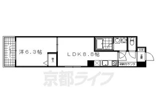 エターナルコート三条【3階】の間取り