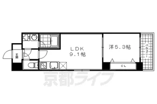 京都府京都市中京区小川通姉小路下ル西堂町【マンション】の間取り