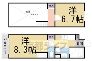 ハンズレジデンス二条【4階】の間取り
