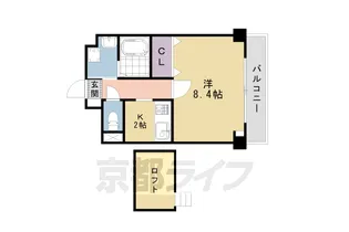 京都アパートメント6【4階】の間取り