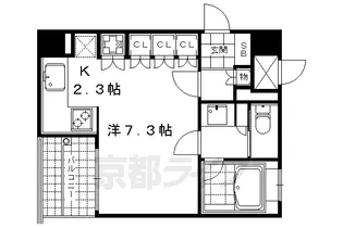 リーガル京都四条烏丸【2階】の間取り