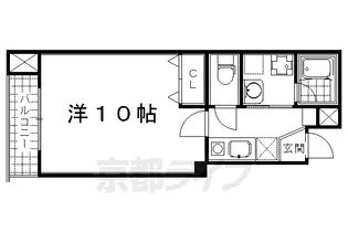 バインオーク サーティン【204号室】の間取り