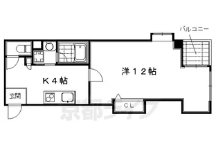 雅 綾小路【304号室】の間取り