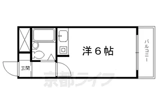 朝日プラザ鴨川Ⅰ【618号室】の間取り