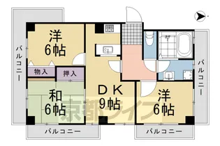シャトー御池【3-A号室】の間取り