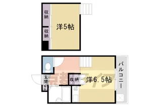 京都府京都市右京区太秦安井車道町【マンション】の間取り