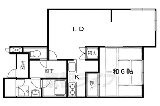 ルモン紫野【802号室】の間取り