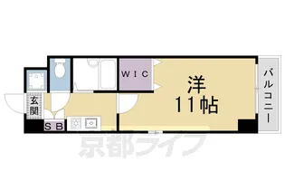 シャン・ド・フルール【410号室】の間取り