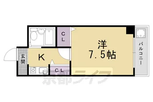 京都府京都市中京区壬生淵田町【マンション】の間取り