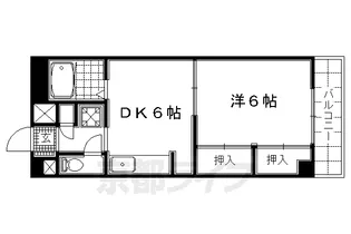 レジデンスオークラ【B-502号室】の間取り