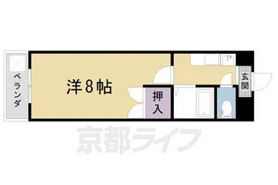 テイクフォー西陣【402号室】の間取り