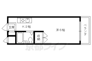 ヴィラ御前【210号室】の間取り
