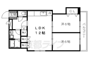 京都府京都市上京区菱屋町【マンション】の間取り