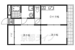 ヴィヨーム京都北大路【402号室】の間取り