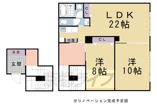 R−Grants西賀茂【6-F号室】の間取り