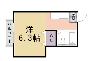 小倉ハイツ【201号室】の間取り