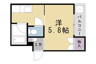 京都府京都市北区小山中溝町【マンション】の間取り