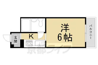 京都府京都市北区衣笠東開キ町【マンション】の間取り