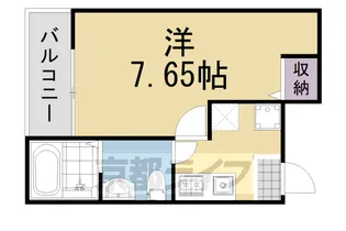 フラッティ千本下長者町【301号室】の間取り