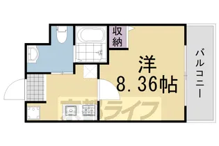 京都府京都市上京区二本松町【マンション】の間取り