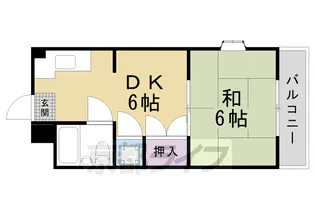 リバーサイド西賀茂【306号室】の間取り