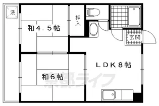 コーポラス北野【206号室】の間取り