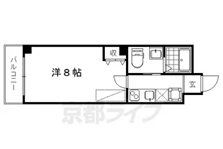 フラッティK&S千本寺之内【2階】の間取り
