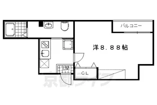 京都府京都市上京区新猪熊町【マンション】の間取り