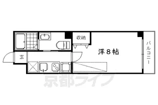 京都府京都市上京区新猪熊町【マンション】の間取り