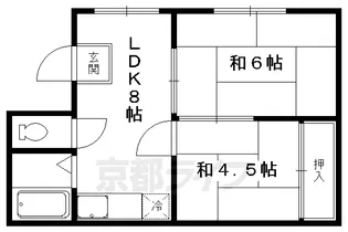 京都府京都市上京区元真如堂町【マンション】の間取り