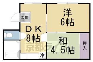 京都府京都市上京区元真如堂町【マンション】の間取り