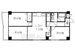 パラドール御所【5階】の間取り