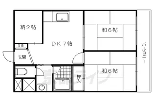 第1久米マンション【302号室】の間取り