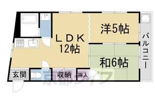 パラシオン堤【305号室】の間取り