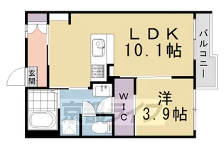 プラムハウス西賀茂【203号室】の間取り