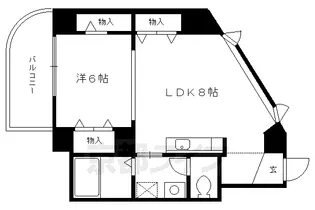 ヴィラヤマカワ【302号室】の間取り