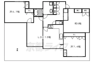 MeWe下鴨【1階】の間取り