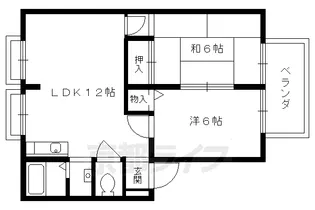 パティオハイツ【102号室】の間取り