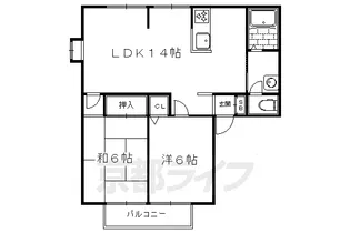 グリーンビレッジ【203号室】の間取り