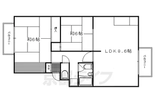 山端マンション【201号室】の間取り