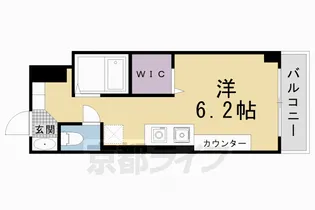 DETOM‐1西陣PARTⅡ【208RV号室】の間取り